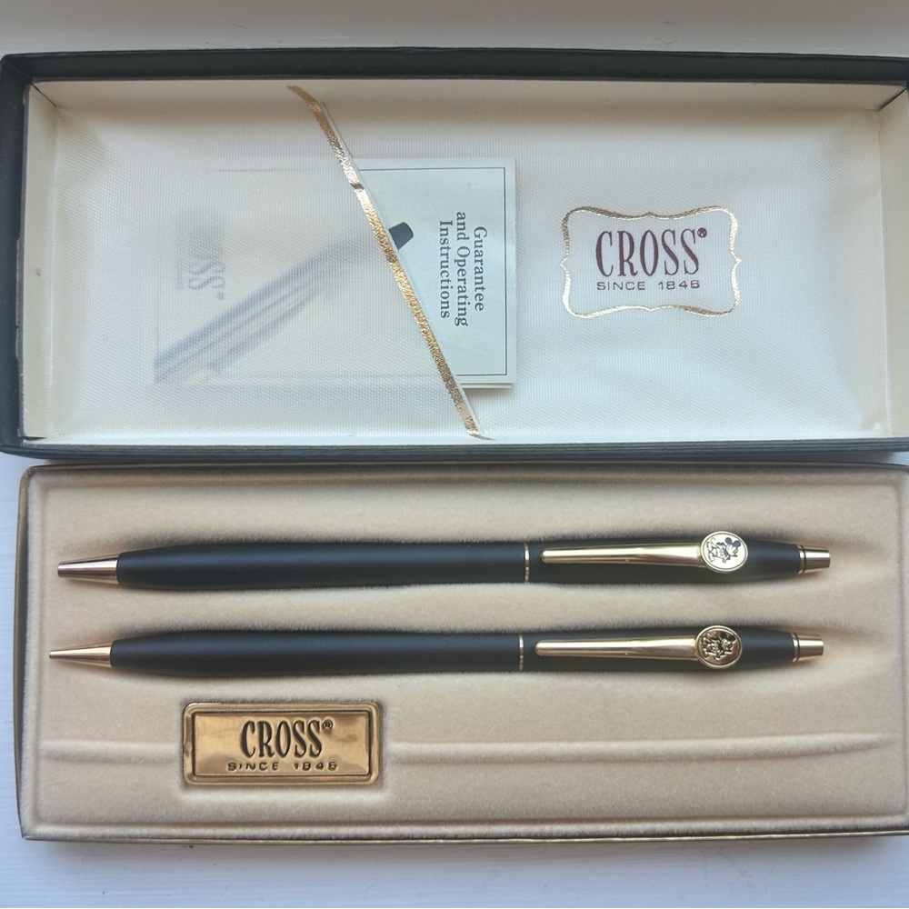 Disney Cross Black and Gold Mickey Mouse Pen Set